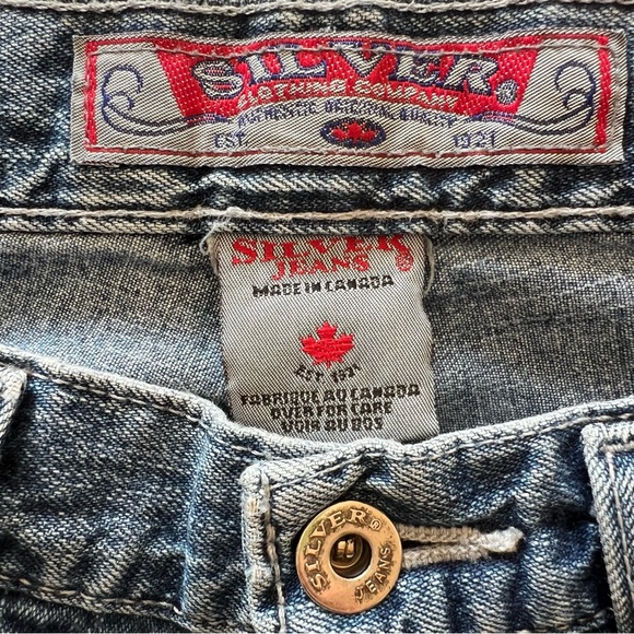 Silver Bootcut Button Fly Jeans Size 12 - Picture 5 of 10